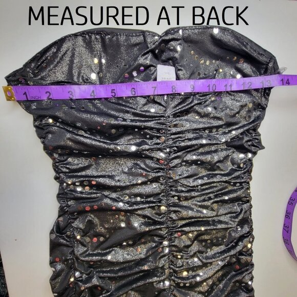 Mini Strapless Dress, Sequin Mini Dress, Party Dress - Size L - Picture 6 of 16